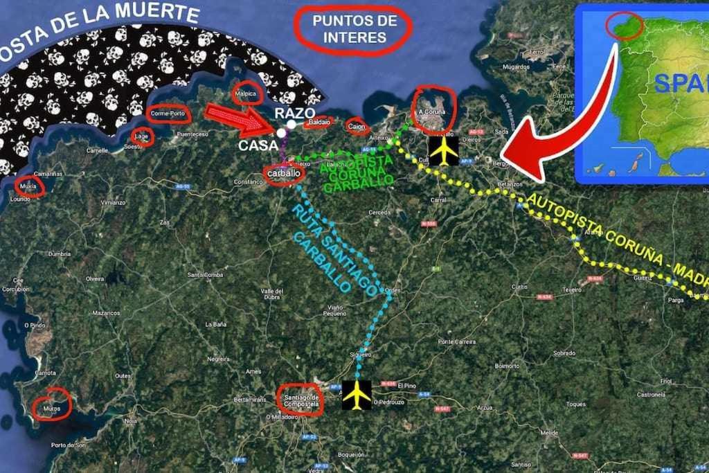 Ag Casa Anema 10 Huespedes A 2Km De La Playa Razo Βίλα A Coruña Εξωτερικό φωτογραφία
